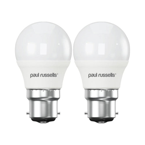 2 X LED Dimmable Golf B22 5.5W (40W) Warm White Bayonet Cap Light Bulbs by Paul Russells