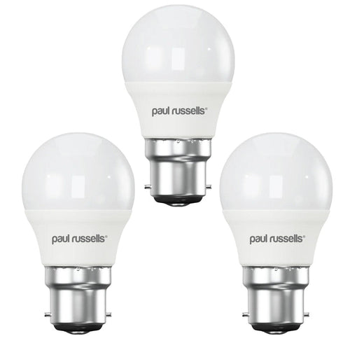 3 X LED Dimmable Golf B22 5.5W (40W) Warm White Bayonet Cap Light Bulbs by Paul Russells