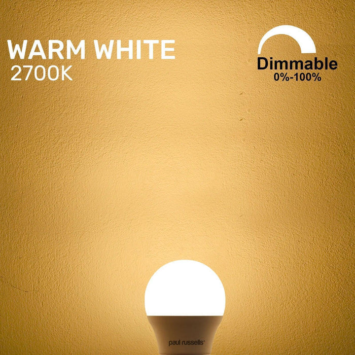 12 X LED Dimmable Golf B22 5.5W (40W) Warm White Bayonet Cap Light Bulbs — close-up detail