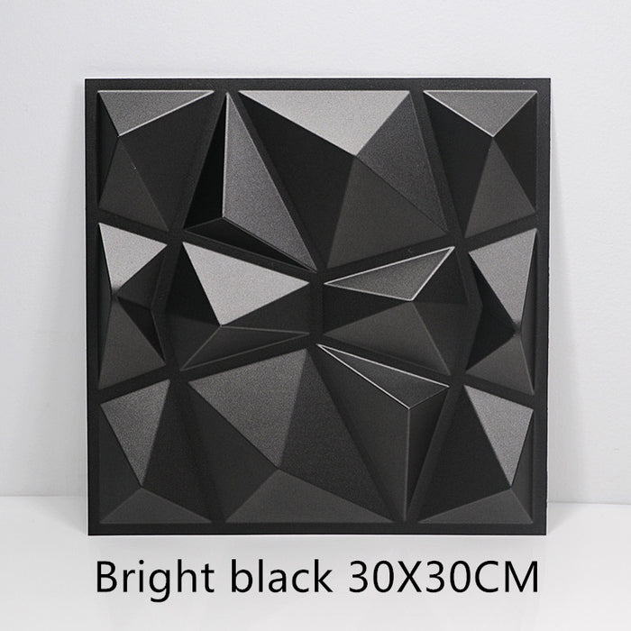 3D Geometric Wall Panel – Matte black12pc, 50X50