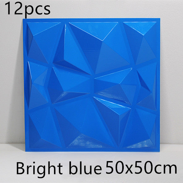 3D Geometric Wall Panel – Matte gold12pc, 50X50