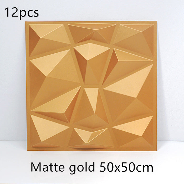 3D Geometric Wall Panel – Matte white12pc, 30X30
