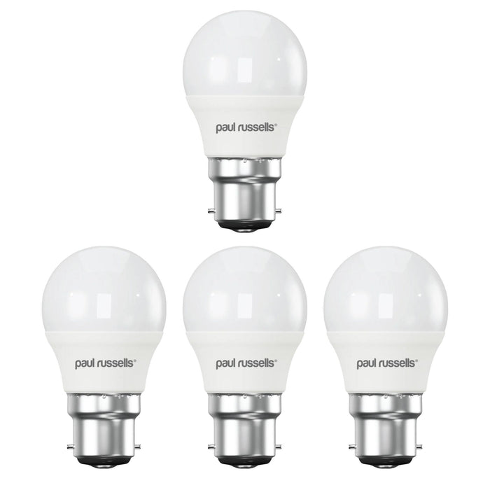4 X LED Dimmable Golf B22 5.5W (40W) Warm White Bayonet Cap Light Bulbs by Paul Russells