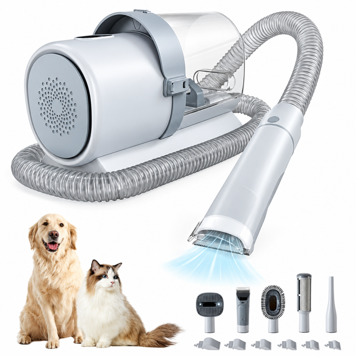 5-in-1 Pet Grooming Vacuum Kit with Cordless Clippers