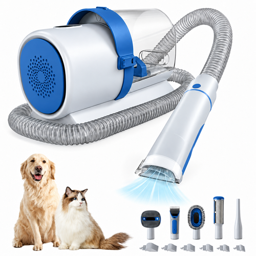 5-in-1 Pet Grooming Vacuum Kit with Cordless Clippers