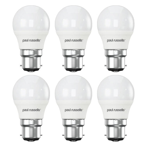 6 X LED Dimmable Golf B22 5.5W (40W) Warm White Bayonet Cap Light Bulbs by Paul Russells