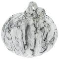 7.5" Black & White Marble Led Pumpkin Small Fall Autumn