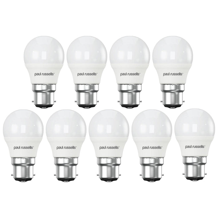 12 X LED Dimmable Golf B22 5.5W (40W) Warm White Bayonet Cap Light Bulbs by Paul Russells