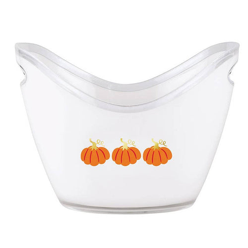 Acrylic Beverage Bucket - Pumpkins: Acrylic / 10.8 x 8 x 8"