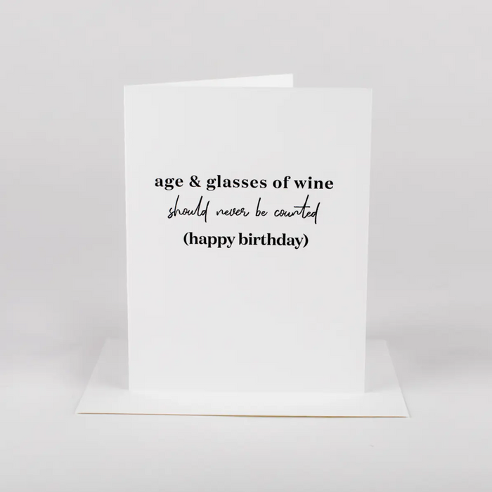 Age & Wine Birthday Card