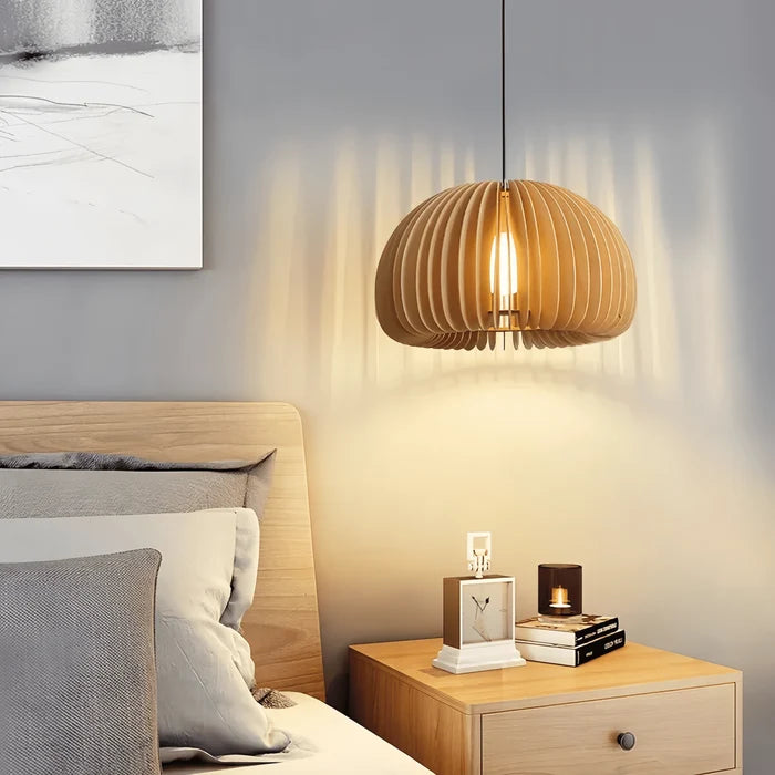 Bamboo & Wooden Pendant Light — product view 3