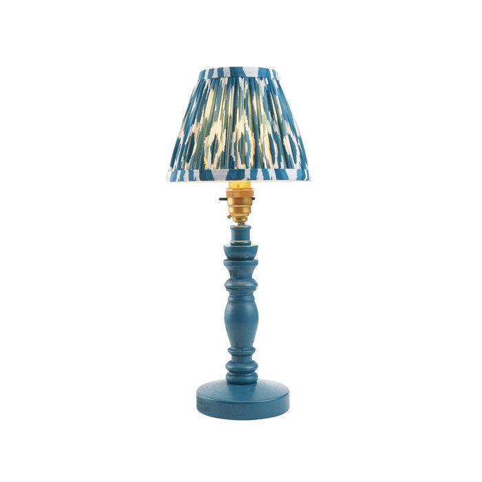 Bibury Blue Table Lamp & Ikat 16cm Marlin Blue Shade — alternate view