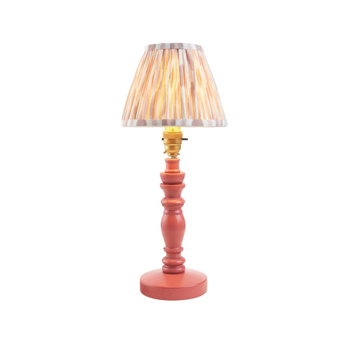 Bibury Pink Table Lamp & Ikat 16cm Neutral Shade — alternate view