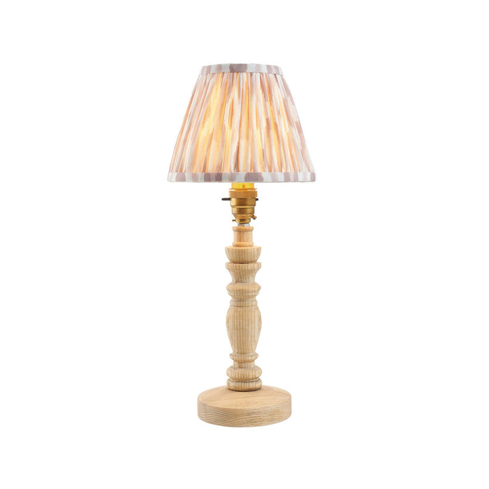 Bibury Wooden Table Lamp & Ikat 16cm Neutral Shade — alternate view