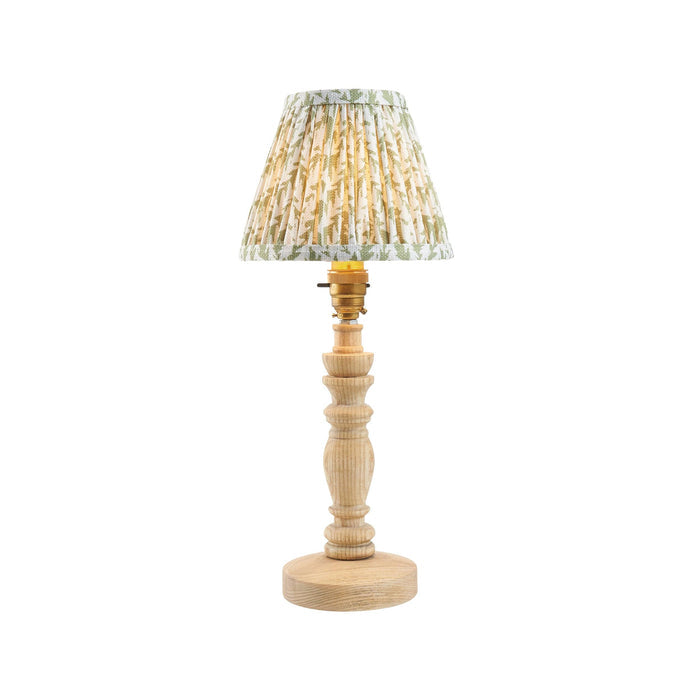 Bibury Wooden Table Lamp & Leaf 16cm Herb Garden Green Shade — alternate view