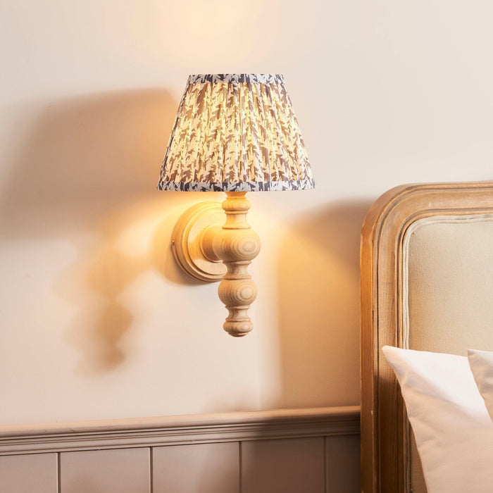 Bibury Wooden Wall Light & 20cm Shade — rear view