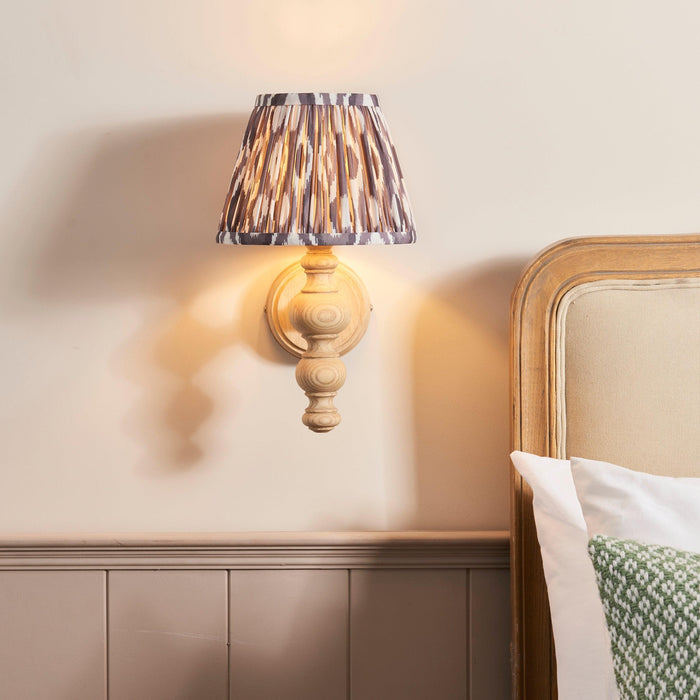 Bibury Wooden Wall Light & 20cm Shade — lifestyle setting