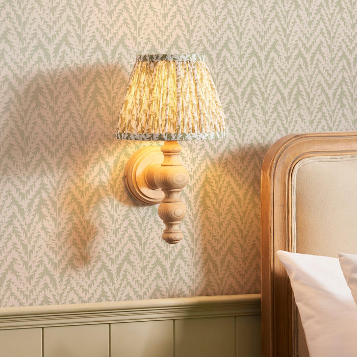 Bibury Wooden Wall Light & 20cm Shade — side profile