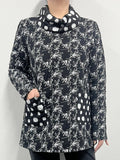 Black and White Cowlneck Tunic