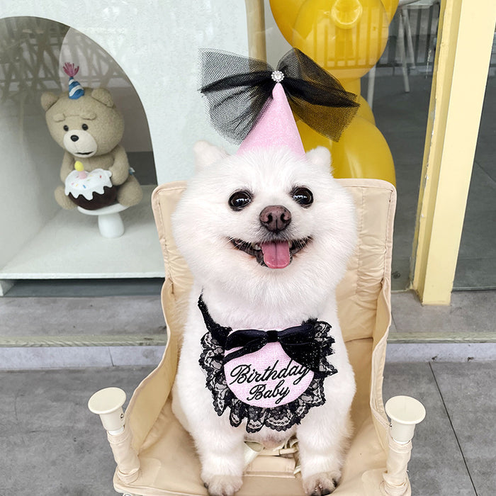 Black Pink Birthday Bib Set