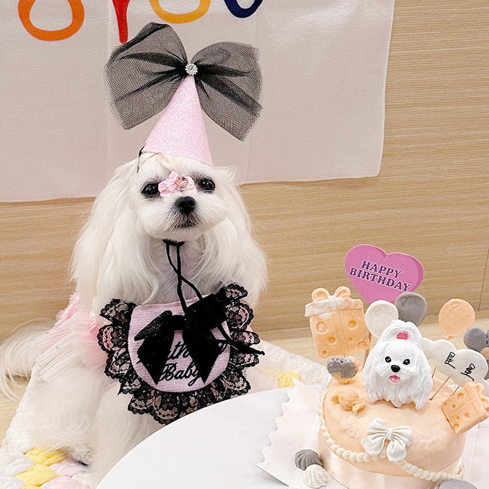 Black Pink Birthday Bib Set