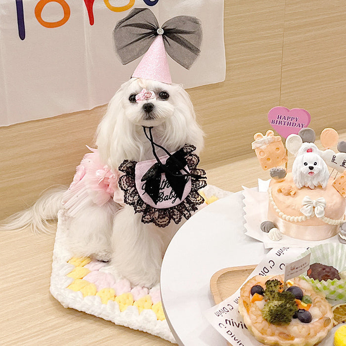 Black Pink Birthday Bib Set