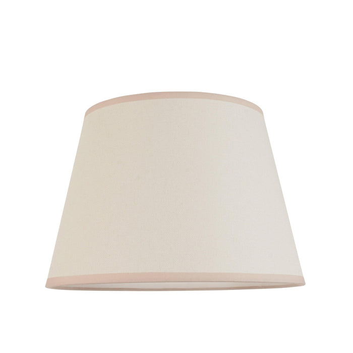 Bobble White Ceramic Table Lamp & Ivy 35cm Vintage White Shade — side profile