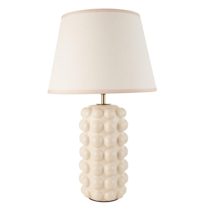 Bobble White Ceramic Table Lamp & Ivy 35cm Vintage White Shade — product detail
