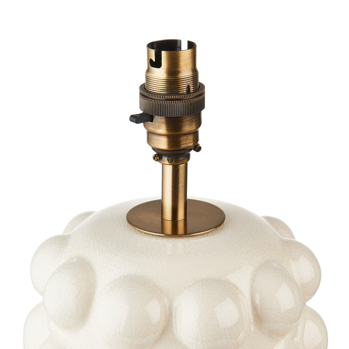 Bobble White Ceramic Table Lamp & Zigzag 35cm Apricot Orange Shade — lifestyle setting