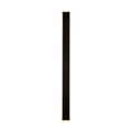 Bordo sand black square LED wall light lit as a tall slim bar with a glowing warm outline