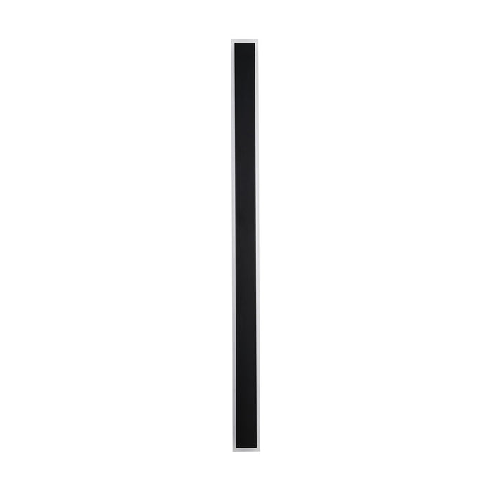 Bordo sand black tall slim LED wall bar unlit on white with textured black face
