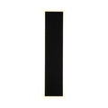 Bordo sand black square LED wall light lit with a glowing warm border around a black face