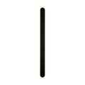 Bordo sand black LED wall light lit, slim vertical bar edged with a soft warm white glow
