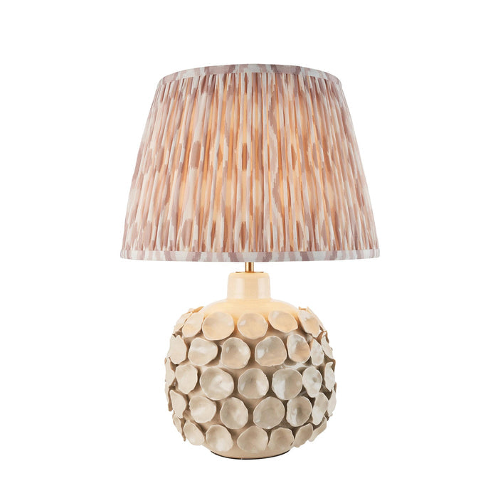 Borello Ivory Ceramic Table Lamp & Ikat 35cm Neutral Shade — alternate view