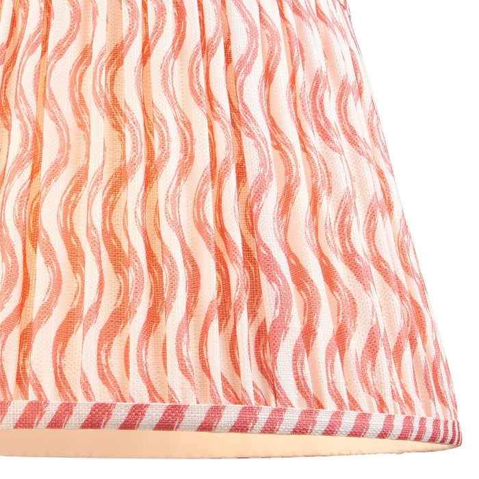 Borello Ivory Ceramic Table Lamp & Ripple 35cm Coral Pink Shade — product detail