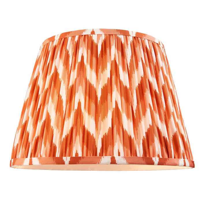 Borello Ivory Ceramic Table Lamp & Zigzag 35cm Apricot Orange Shade — product detail