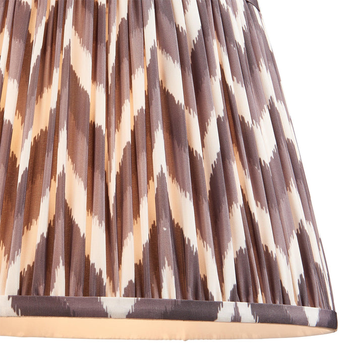 Borello Ivory Ceramic Table Lamp & Zigzag 35cm Pearl Grey Shade — product detail