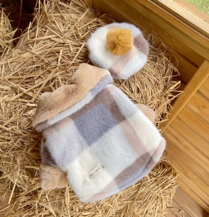 BUBU Fluffy Winter Coat with Beret