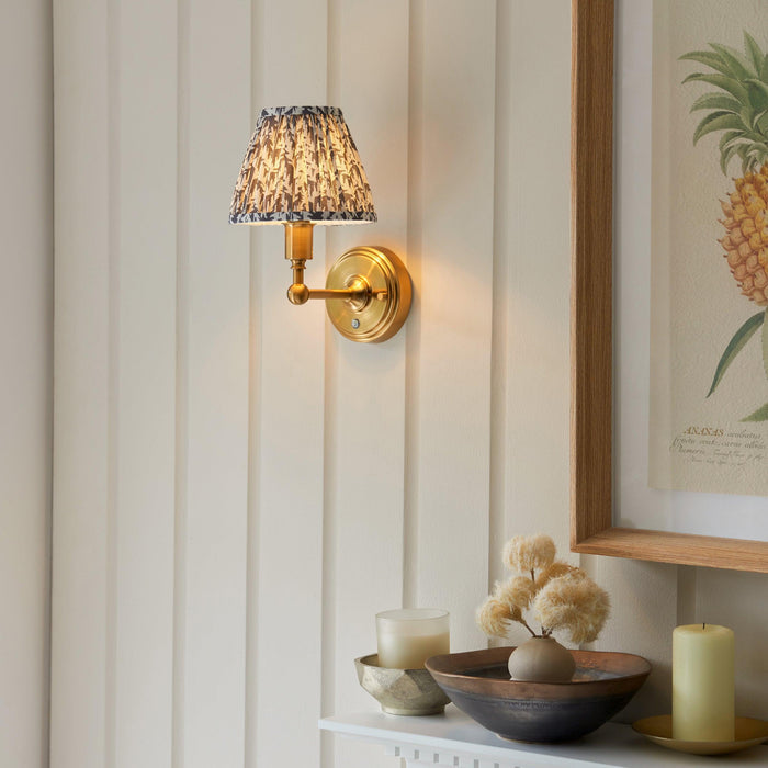 Burley Rechargeable Brass Wall Light With 16cm Shade — alternate view