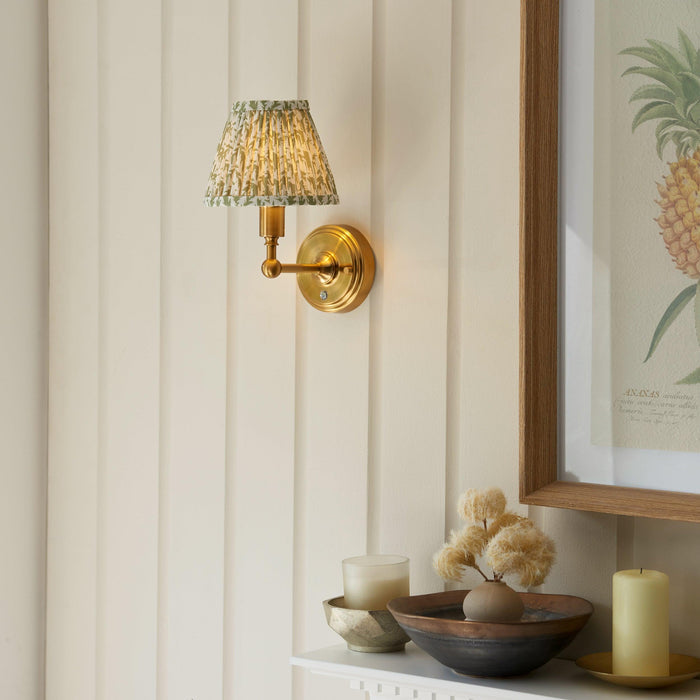 Burley Rechargeable Brass Wall Light With 16cm Shade — product detail