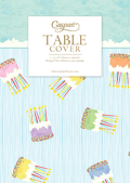 Cake Frosting-Paper Linen Print Airlaid Tablecover 5.2'X8.2'