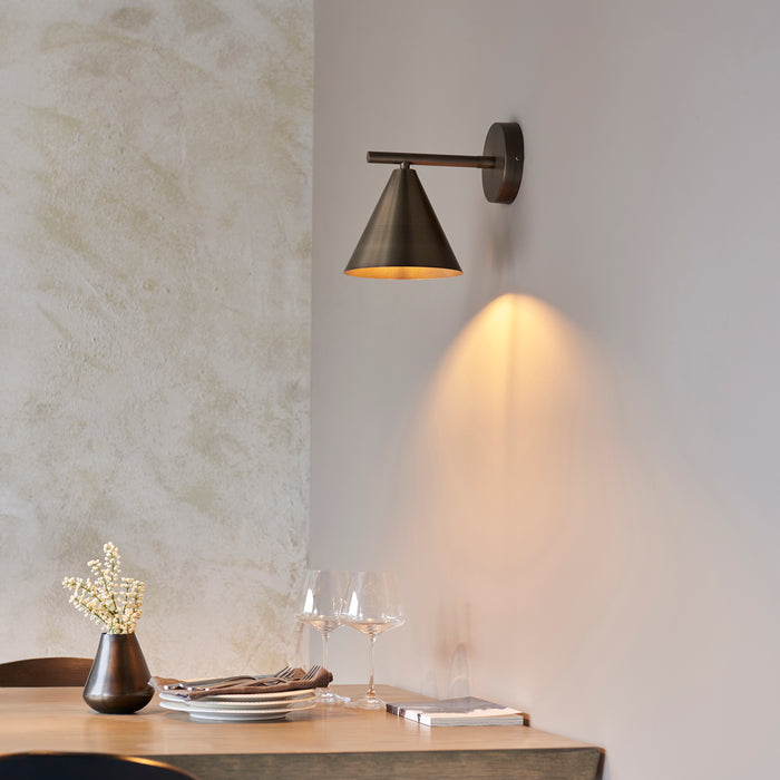 Cape Bronze Wall Light by Endon Lighting — suits living rooms, bedrooms & hallways
