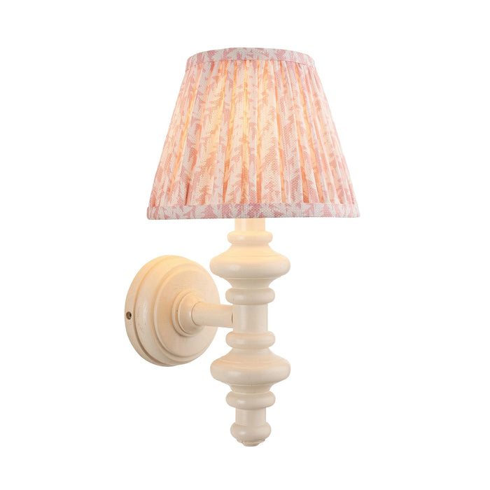 Carnaby White Wall Light & Leaf 20cm Peachy keen Shade — alternate view