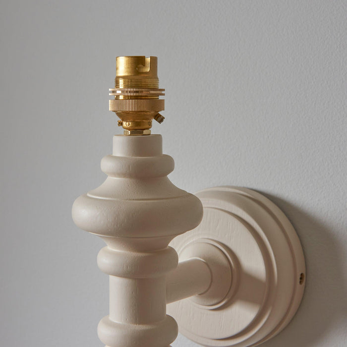 Carnaby White Wall Light & Leaf 20cm Peachy keen Shade — additional angle