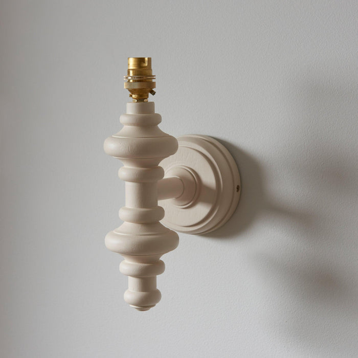 Carnaby White Wall Light & Leaf 20cm Pearl Grey Shade — lifestyle setting