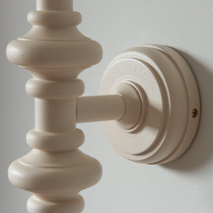 Carnaby White Wall Light & Zigzag 20cm Pearl Grey Shade — lifestyle setting