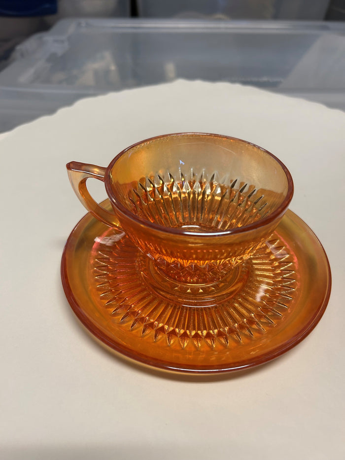 Carnival Glass Tea for Two