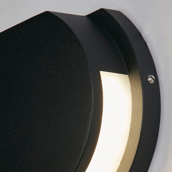 Close-up of the Chiswick disc's textured black face and bright crescent diffuser