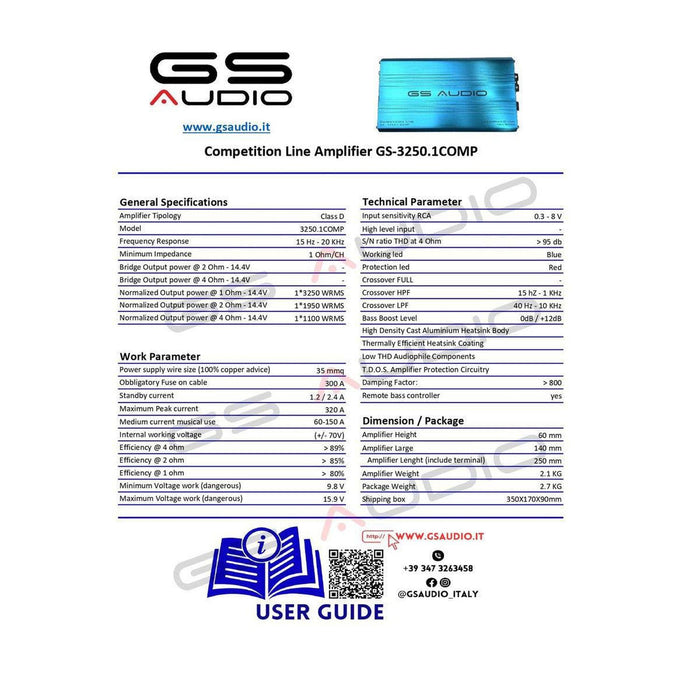 GS Audio-Competition GS-3250.1-1-Kanal Verstärker-masori-kaufen