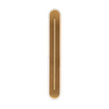 Couper satin brass arched LED bathroom wall light with a bright slim light slot